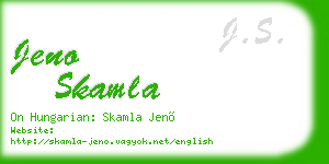 jeno skamla business card